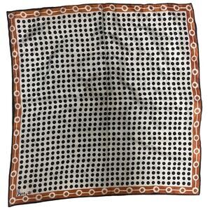 Vintage VERA Neumann Scarf ~ Ladybug Signed ~ Black Polkadot